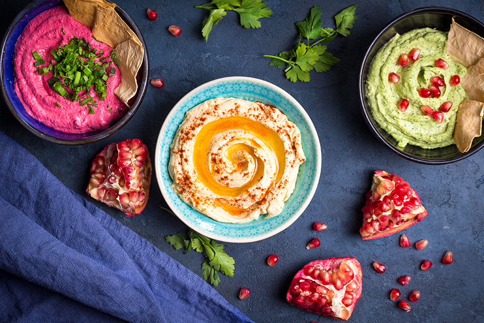 Dreierlei Hummus | Hummus Variationen